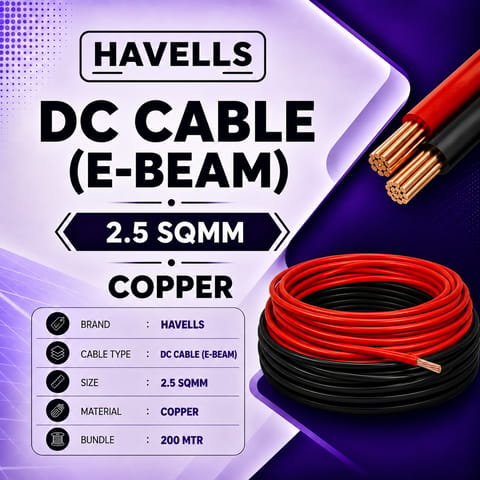  HAVELLS DC Cable - 2.5 sqmm E-BEAM (200 MTR)