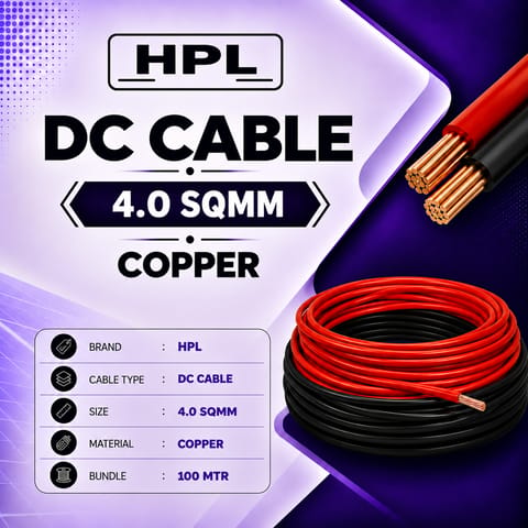 HPL DC  Cable 4.0 sqmm 