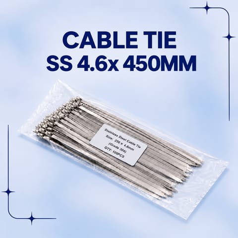 EARTHSOL SS CABLE  TIE BALL LOCK  4.6x 450MM  100 PC/PKT
